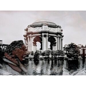 Jesse Kalisher Signed Palace of Fine Arts San Francisco B&W Photo Matted 12x9.5